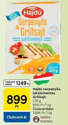 Hajdú serpenyős laktózmentes grillsajt