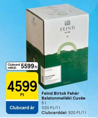 Feind Birtok Fehér Balatonmelléki Cuvée