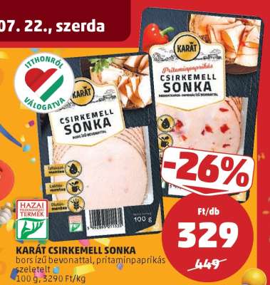KARÁT CSIRKEMELL SONKA