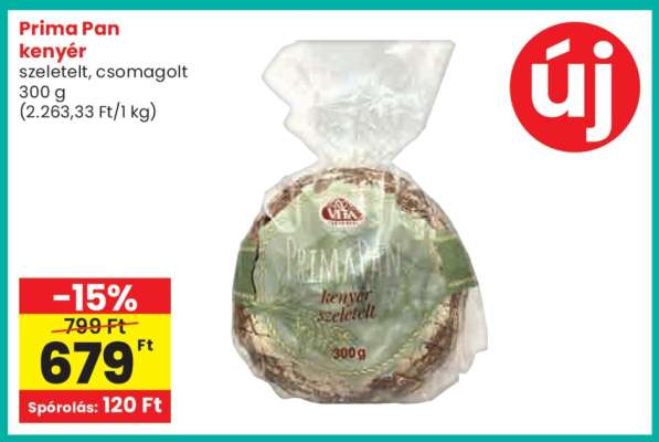 Prima Pan kenyér