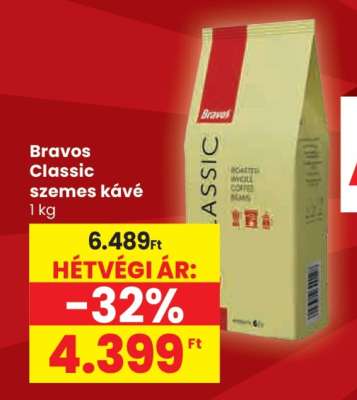 Bravos Classic szemes kávé
