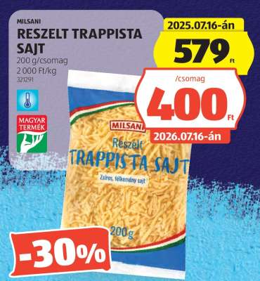 Milsani Reszelt Trappista Sajt