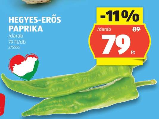 Hegyes erős paprika