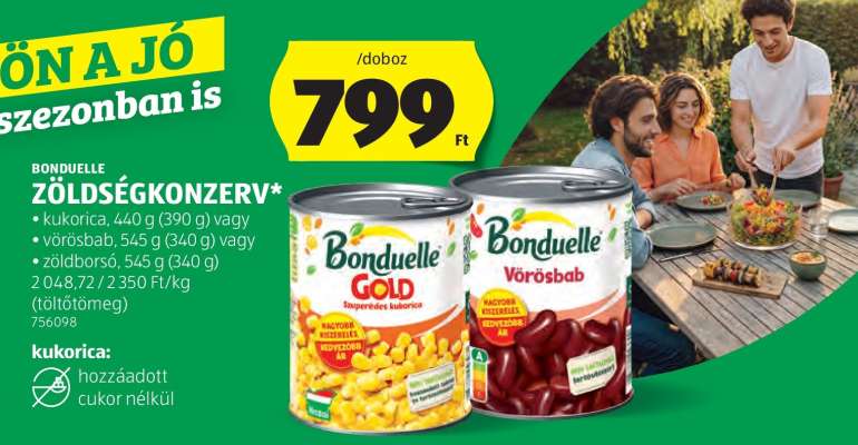 Bonduelle zöldségkonzerv