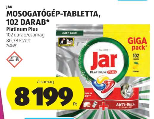 Jar Mosogatógép-tabletta, 102 darab