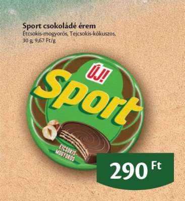 Sport csokoládé érem