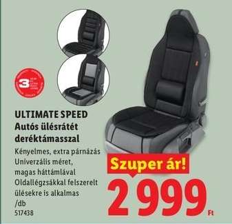 ULTIMATE SPEED Autós ülésrátét deréktámasszal