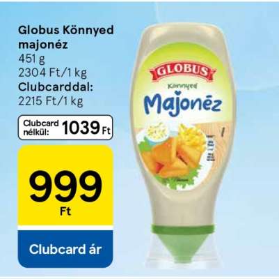 Globus könnyed majonéz