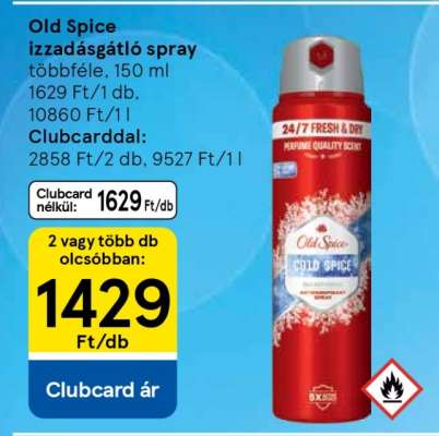 Old Spice izzadásgátló spray