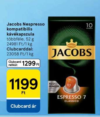 Jacobs Nespresso Kompatibilis Kávékapszula