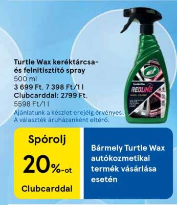 Turtle Wax keréktárcsa és felnitisztító spray