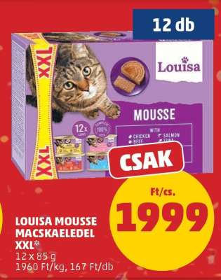 LOUISA MOUSSE MACSKAELEDEL XXL
