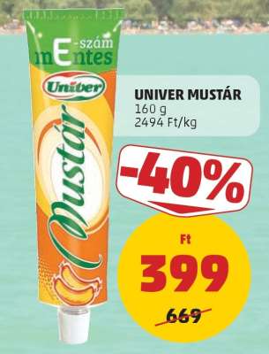 UNIVER﻿﻿ Mustár*