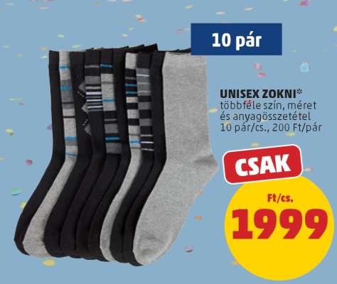 Unisex zokni