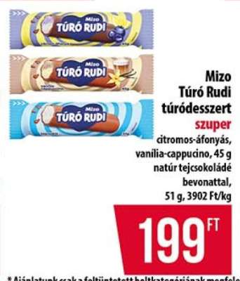 Mizo Túró Rudi túródesszert