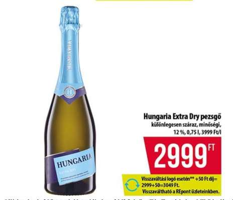 HUNGARIA Extra Dry pezsgő
