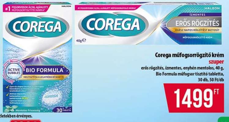 COREGA Műfogsorrögzítő Krém