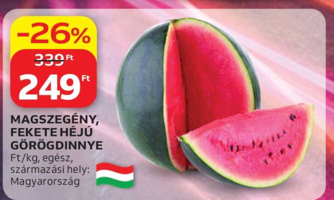 Magszegény, fekete héjú görögdinnye