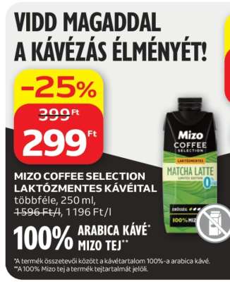 Mizo Coffee Selection Laktózmentes Kávéital