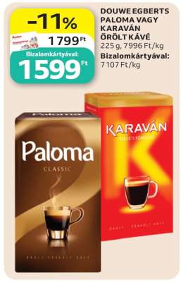 Douwe Egberts Paloma vagy Karaván őrölt kávé