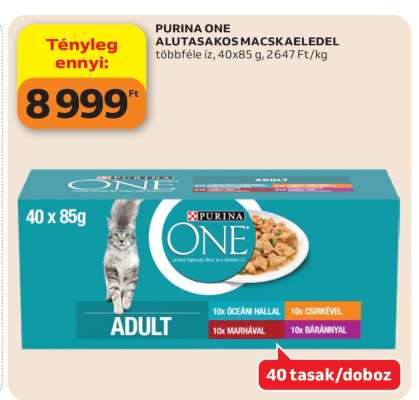 PURINA ONE ALUTASAKOS MACSKAELEDEL