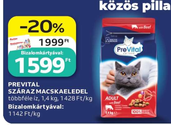 PREVITAL Száraz macskaeledel