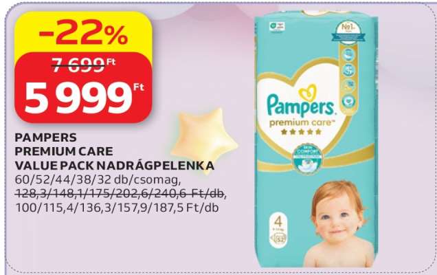 Pampers Premium Care Value Pack Nadrágpelenka
