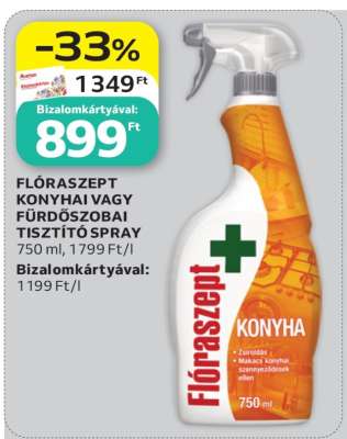 FLÓRASZEPT KONYHAI VAGY FÜRDŐSZOBAI TISZTÍTÓ SPRAY