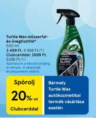 Turtle Wax műszerfal- és üvegtisztító