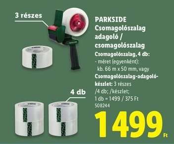 PARKSIDE Csomagolószalag adagoló / csomagolószalag