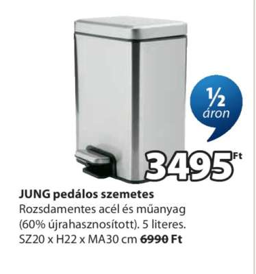 JUNG pedálos szemetes