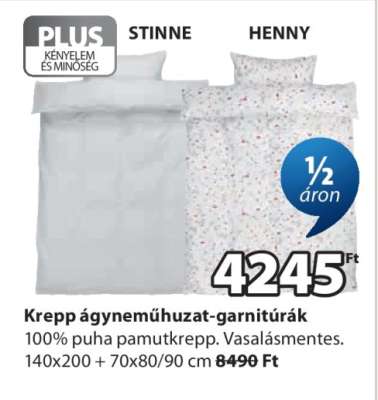 KREPP ÁGYNEMŰHUZAT-GARNITÚRÁK