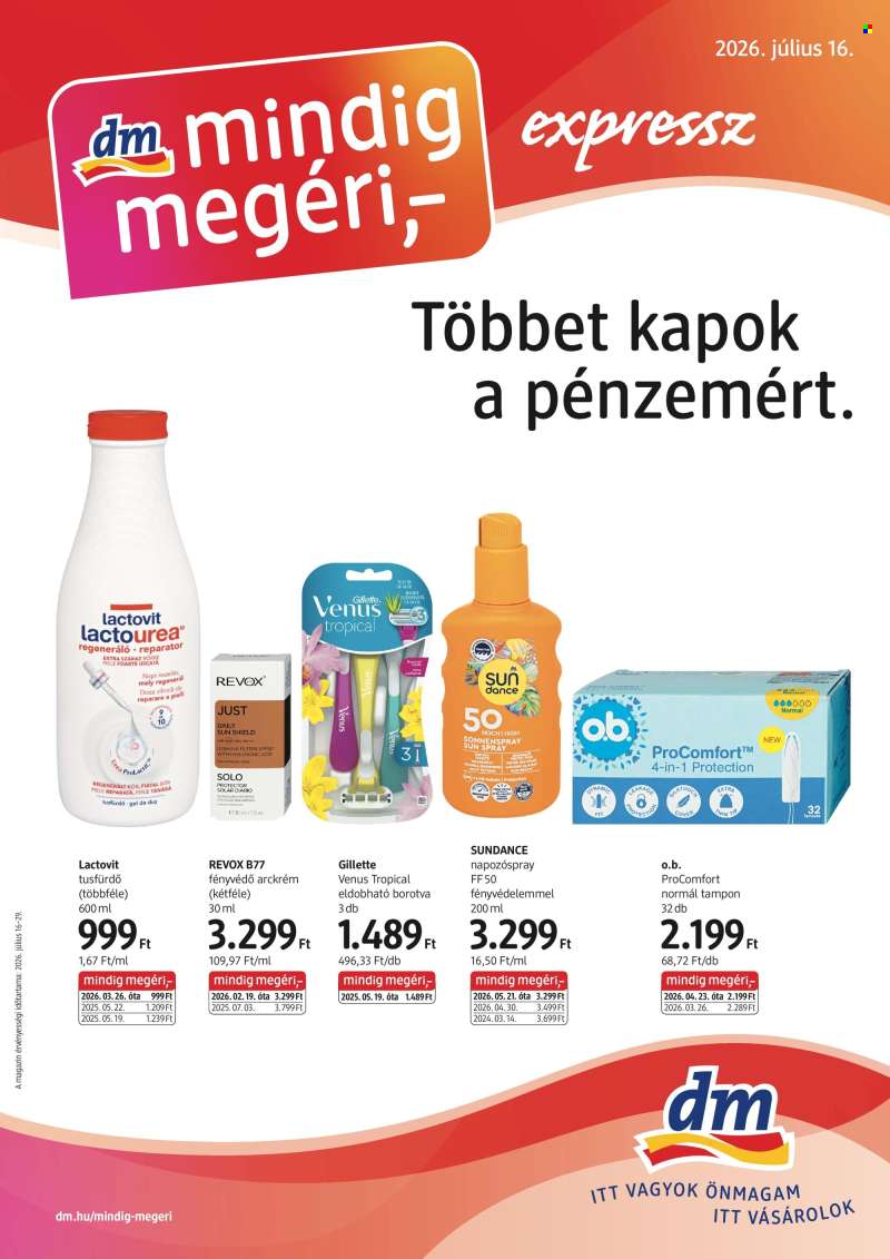 Újság dm drogerie markt - 2026.07.16 - 2026.07.29.