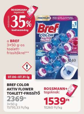 BREF COLOR AKTIV FLOWER TOALETT-FRISSÍTŐ