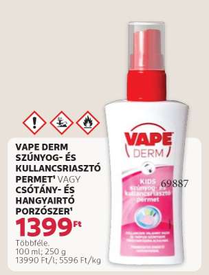 Vape Derm szúnyog-és kullancsriasztó permet