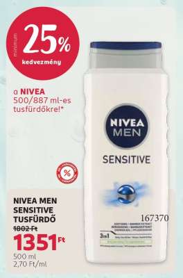 NIVEA MEN SENSITIVE TUSFÜRDŐ