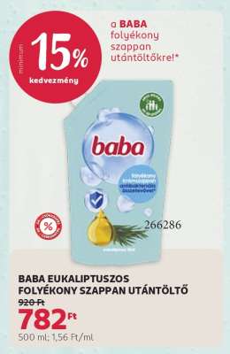 BABA EUKALIPTUSZOS FOLYÉKONY SZAPPAN UTÁNTÖLTŐ