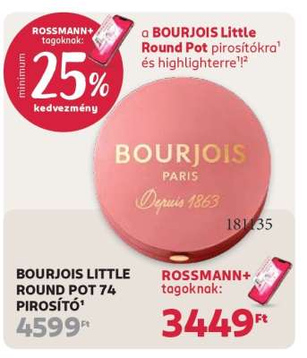 BOURJOIS LITTLE ROUND POT 74 PIROSÍTÓ