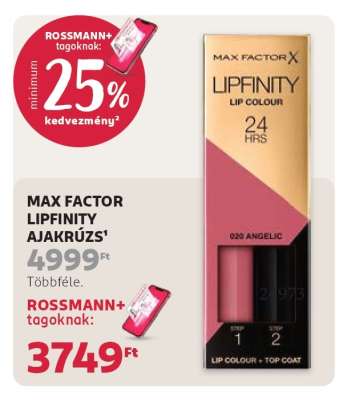 MAX FACTOR LIPFINITY AJAKRÚZS