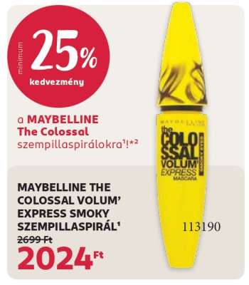 MAYBELLINE THE COLOSSAL VOLUM’ EXPRESS SMOKY SZEMPILLASPIRÁL