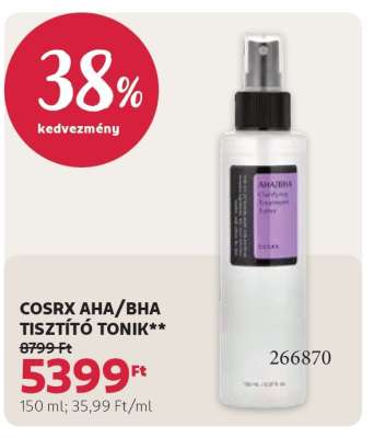 COSRX AHA/BHA TISZTÍTÓ TONIK**