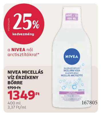 NIVEA MICELLÁS VÍZ ÉRZÉKENY BŐRRE