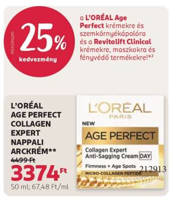 L'ORÉAL AGE PERFECT COLLAGEN EXPERT NAPPALI ARCKRÉM