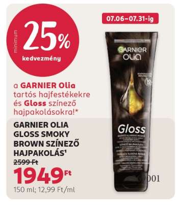GARNIER OLIA GLOSS SMOKY BROWN SZÍNEZŐ HAJPAKOLÁS