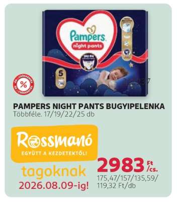 PAMPERS NIGHT PANTS BUGYIPELENKA