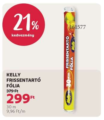 Kelly frissentartó fólia