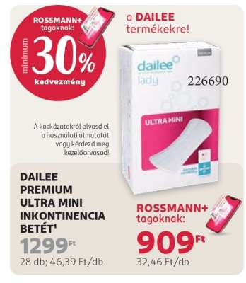 DAILEE PREMIUM ULTRA MINI INKONTINENCIA BETÉT