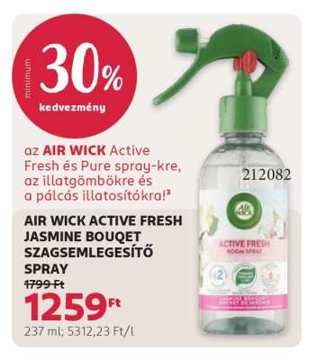 AIR WICK ACTIVE FRESH JASMINE BOUQET SZAGSEMLEGESÍTŐ SPRAY
