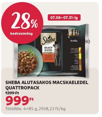 SHEBA ALUTASAKOS MACSKAELEDEL QUATTROPACK