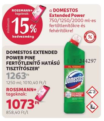 DOMESTOS EXTENDED POWER PINE FERTŐTLENÍTŐ HATÁSÚ TISZTÍTÓSZER